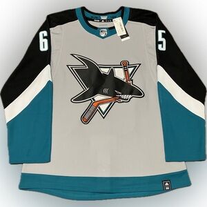 NWT San Jose Sharks Erik Karlsson Reverse Retro 1.0 Adidas NHL Hockey Jersey 52